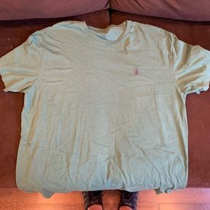 Green Polo RalphLauren Mens T-shirt Blue Logo